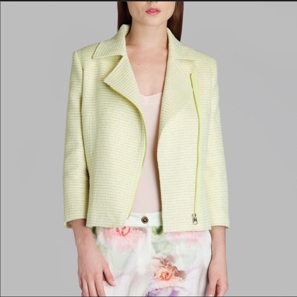 Lime- Green cropped Jacket
